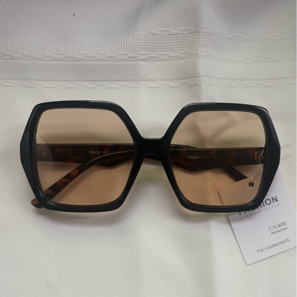 70s Black Frame Brown Lens Women's Sunglasses